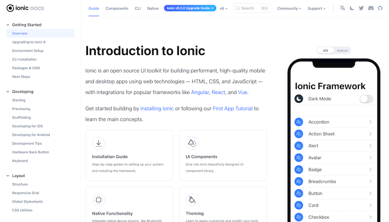 Ionic light mode